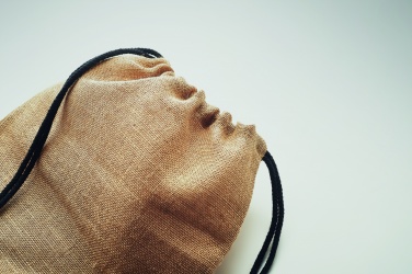 Logo trade promotional giveaways image of: Jute drawstring bag