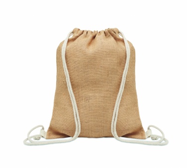 Logo trade corporate gifts image of: Jute drawstring bag