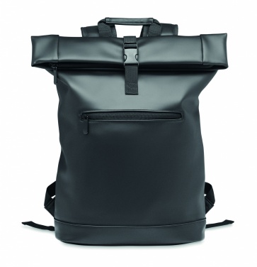 Logo trade business gifts image of: Laptop PU Rolltop backpack