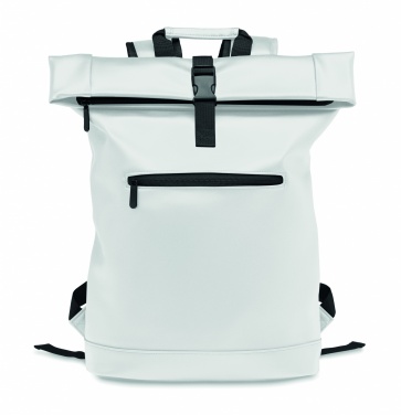 Logo trade advertising products image of: Laptop PU Rolltop backpack