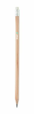 Logotrade business gifts photo of: Natural pencil with eraser