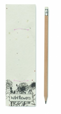 Logotrade advertising products photo of: Natural pencil in seeded pouch