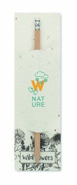 Logotrade business gifts photo of: Natural pencil in seeded pouch