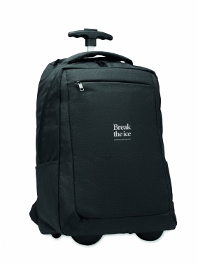 Logo trade promotional items image of: A portable backpack trolley with wheels, made of 600D RPET polyester