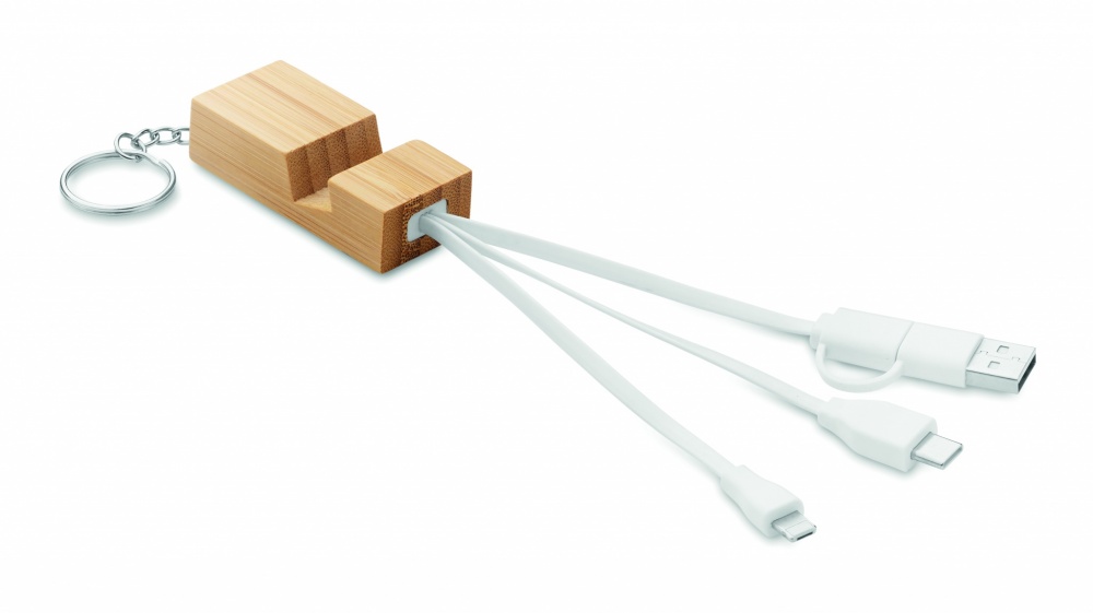Logotrade corporate gift picture of: Bamboo key ring and stand Salo