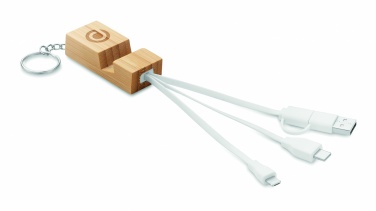 Logotrade business gifts photo of: Bamboo key ring and stand Salo