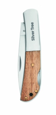 Logo trade corporate gifts picture of: Foldable knife in acacia wood
