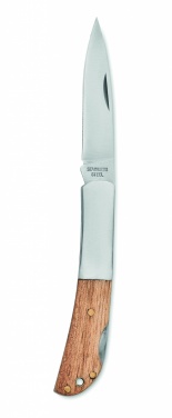 Logo trade promotional merchandise picture of: Foldable knife in acacia wood