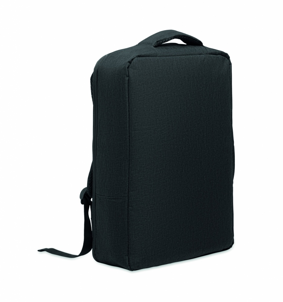 Logo trade corporate gift photo of: A safe 15-inch laptop backpack made of 300D RPET with a 210D RPET lining and customizable printing.