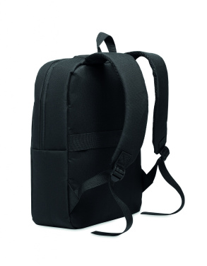 Logo trade corporate gifts picture of: Slim 15 inch laptop backpack made of 600D RPET polyester with a 210D lining and customizable printing
