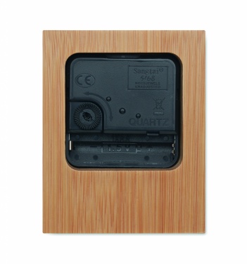 Logo trade promotional gift photo of: Bamboo table clock