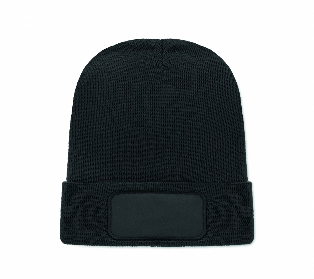 Logo trade corporate gifts image of: Unisex beanie RPET polyester