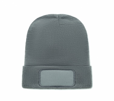 Logo trade promotional merchandise image of: Unisex beanie RPET polyester