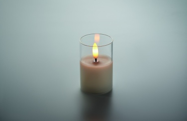 Logo trade promotional item photo of: LED wax candle in glass holder