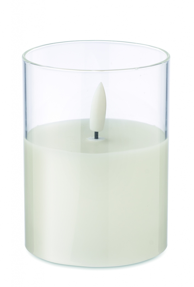 Logo trade promotional product photo of: LED wax candle in glass holder