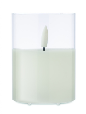 Logo trade promotional merchandise picture of: LED wax candle in glass holder