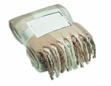 Logo trade promotional giveaways image of: Chequered mohair blanket