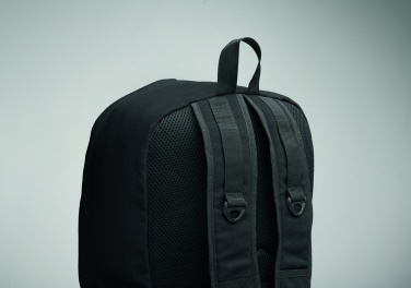 Logo trade promotional items picture of: A 15-inch laptop backpack made of recycled pre-consumer cotton with customizable printing