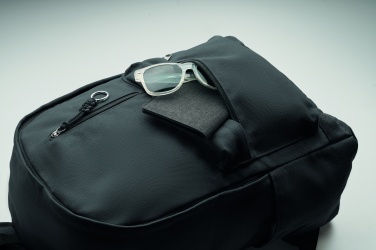 Logotrade promotional merchandise photo of: A 15-inch laptop backpack made of recycled pre-consumer cotton with customizable printing