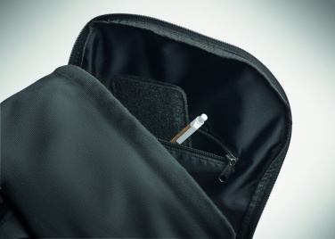 Logotrade advertising products photo of: A 15-inch laptop backpack made of recycled pre-consumer cotton with customizable printing