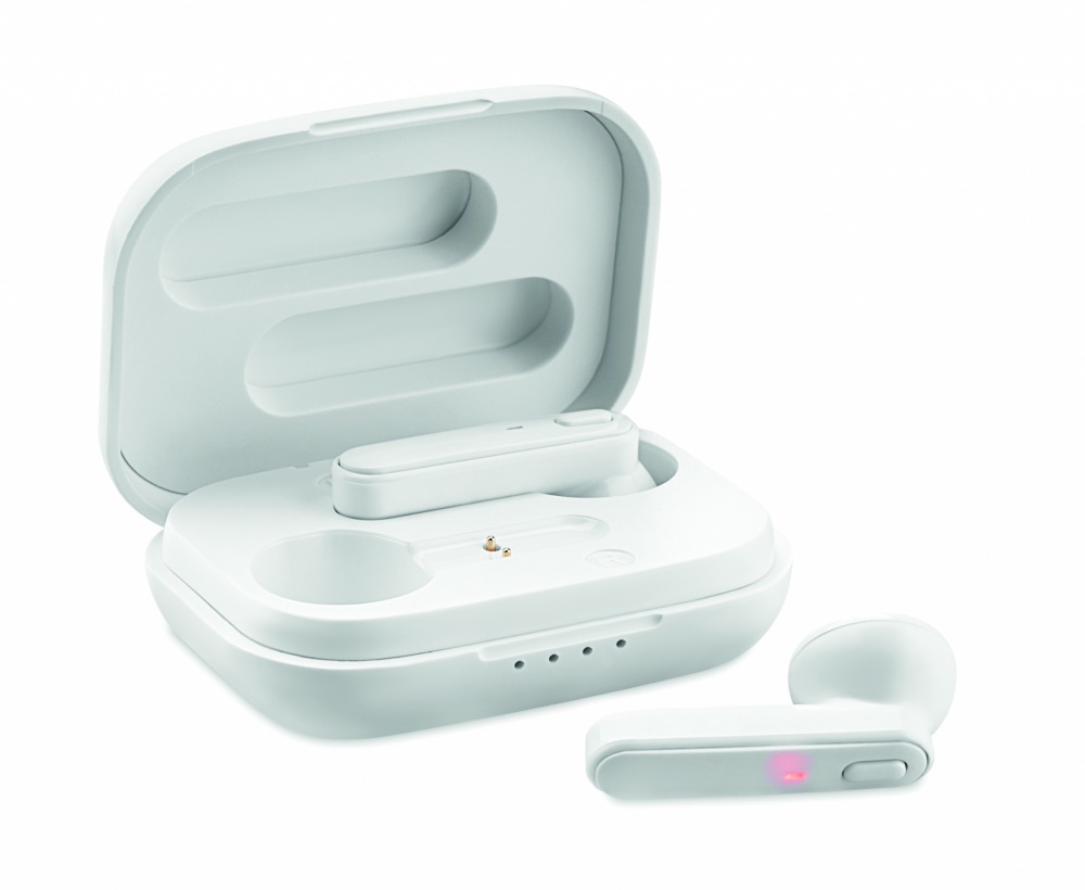 Logo trade promotional giveaways picture of: TWS earbuds with charging base