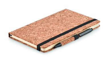 Logo trade advertising products image of: A5 cork notebook with pen