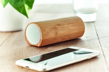 Logotrade business gifts photo of: Wireless bamboo speaker 2x5W