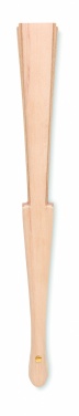 Logo trade promotional giveaways picture of: Wood hand fan with cork fabric