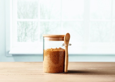 Logotrade business gift image of: Glass jar with spoon 600 ml