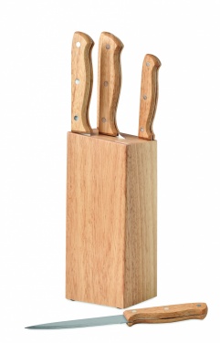 Logo trade business gift photo of: 5 piece knife set in base