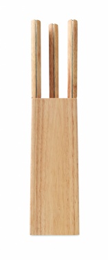 Logo trade advertising product photo of: 5 piece knife set in base