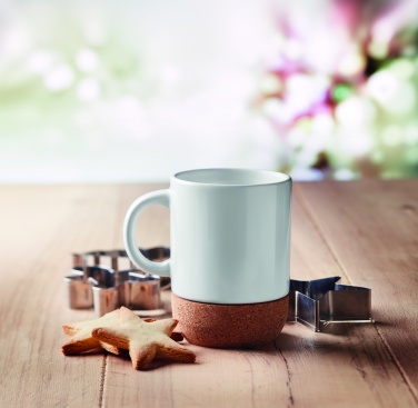 Logo trade promotional giveaways picture of: Sublimation mug with cork base