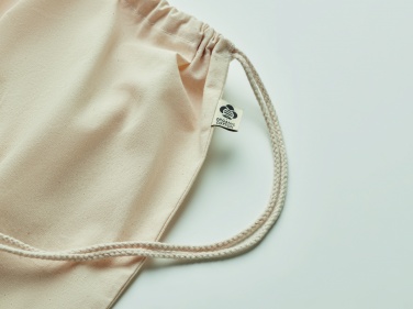 Logo trade promotional gifts image of: Organic cotton drawstring bag