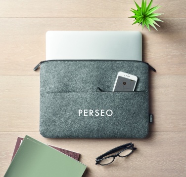 Logo trade advertising products image of: RPET felt zipped laptop bag