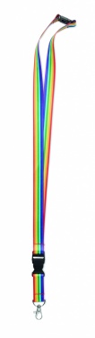 Logo trade promotional merchandise image of: Rainbow RPET lanyard