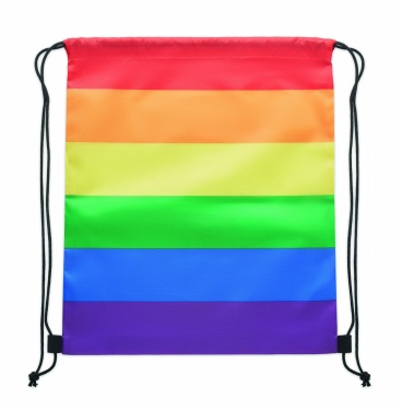 Logotrade promotional merchandise image of: Rainbow RPET drawstring bag