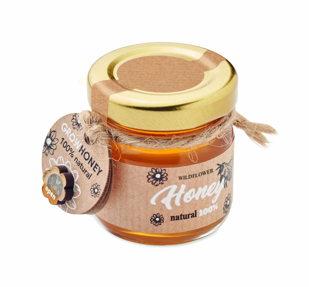 Logo trade promotional items picture of: Wildflower honey jar 50 gr