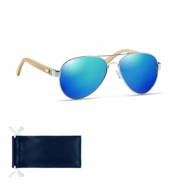 Logotrade promotional gift image of: Bamboo sunglasses in pouch TARTU