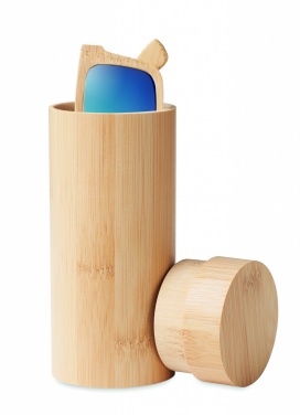 Logo trade promotional merchandise image of: Sunglasses and case in bamboo KEILA