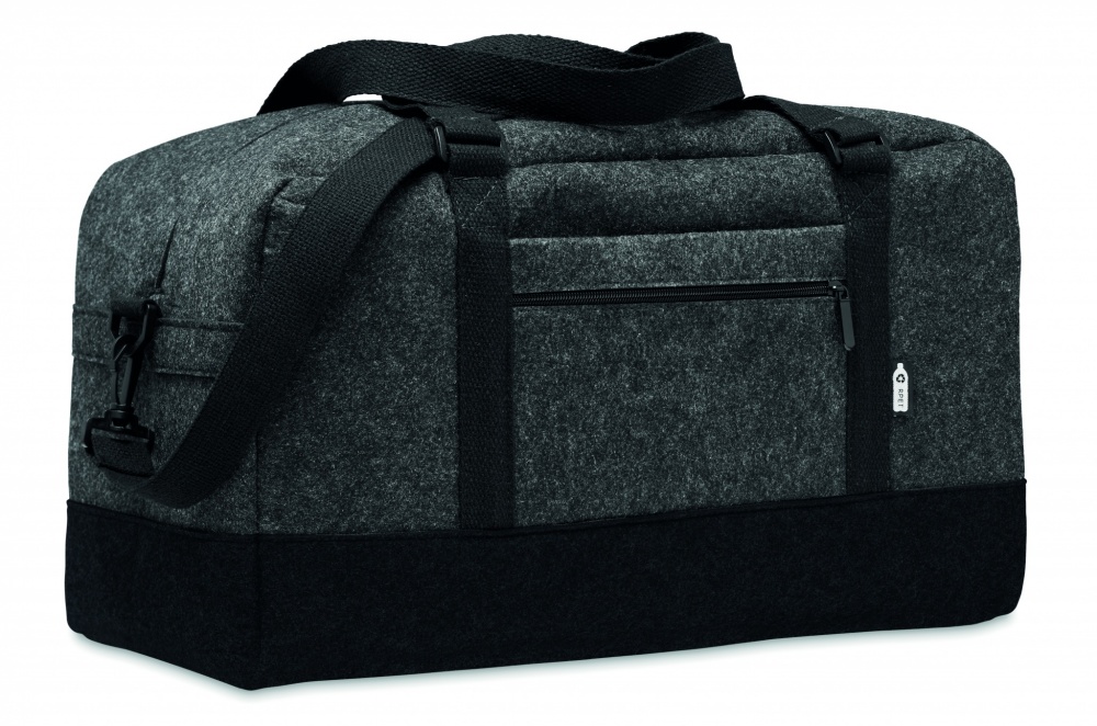 Logo trade business gifts image of: RPET felt weekend bag