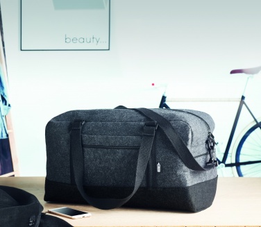 Logo trade promotional merchandise photo of: RPET felt weekend bag
