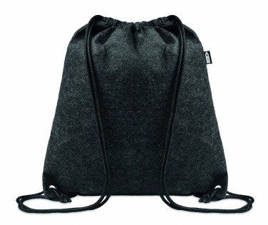 Logo trade business gifts image of: RPET felt drawstring bag
