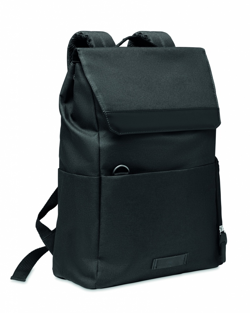 Logo trade promotional giveaways picture of: 600D RPET laptop backpack