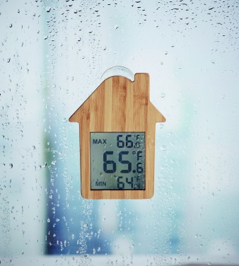 Logotrade corporate gift picture of: Bamboo weather station HISA