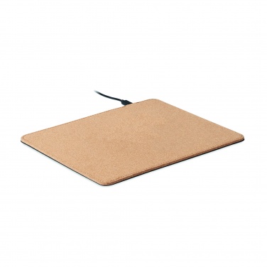 Logotrade business gifts photo of: Cork mouse mat charger 15W