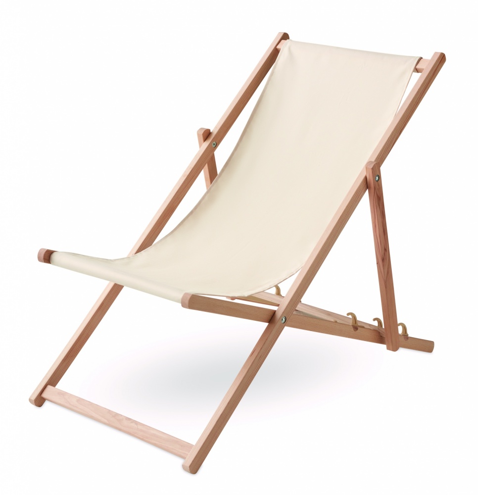 Logo trade business gifts image of: Beach chair in wood