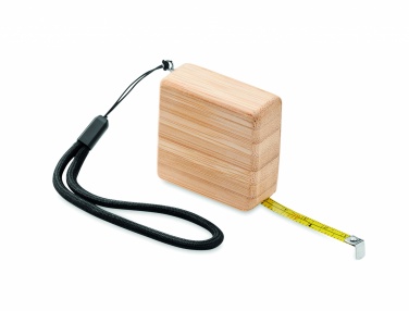Logotrade promotional product image of: Measuring tape in bamboo 1m