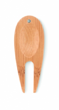 Logo trade corporate gifts image of: Bamboo golf divot tool