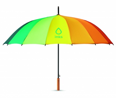 Logo trade business gifts image of: 27 inch rainbow umbrella