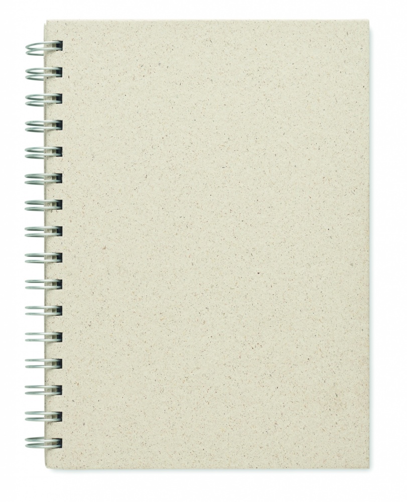 Logo trade business gifts image of: A5 grass notebook 80 lined